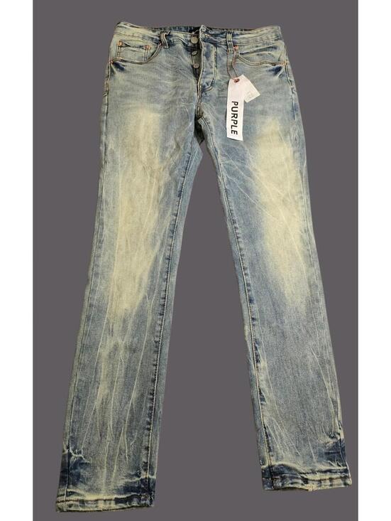 Purple Brand Other - Purple Brand Light Wash Blue Men's Slim Denim Jeans Button